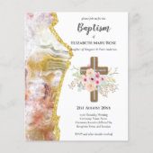 BUDGET Baptism Christening Bautizo Bautismo INVITE (Voorkant)