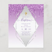 BUDGET BAPTISM CHRISTEST Invitation AGATE GOLD (Voorkant)