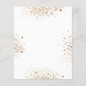 Budget Baptism eucalyptus greenery Gold-uitnodigin (Achterkant)