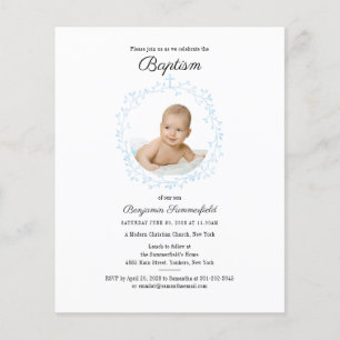 Budget Baptism Religious Event Baby Foto Uitnodige