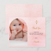 Budget baptisme boogfoto's zwart goud dank u (Voorkant / Achterkant)