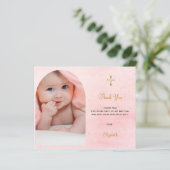 Budget baptisme boogfoto's zwart goud dank u (Staand voorkant)