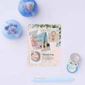 BUDGET Baptisme Christening DANK U Fotokaarten Flyer (Enkel)