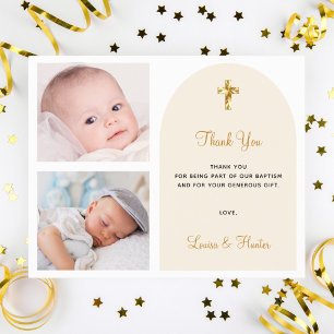 Budget baptisme foto tweeling elegant bedankt