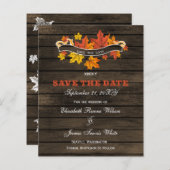 Budget Barn wood Rustic Fall Wedding Save the Date (Voorkant / Achterkant)