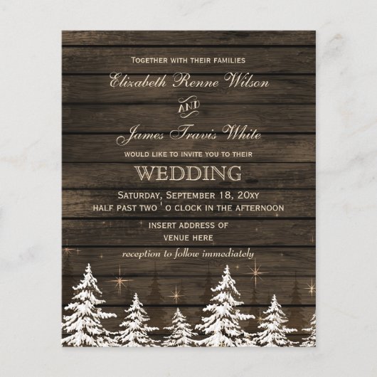Budget Barn Wood Rustic Pine Wedding (Voorkant)