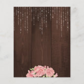 Budget BBQ baby shower rustige babymeisjesuitnodig (Achterkant)