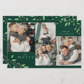 Budget Be Merry Green Botanique photo Carte de vac (Devant / Derrière)