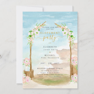 BUDGET Beach Elopement côtier Invitation de la fêt