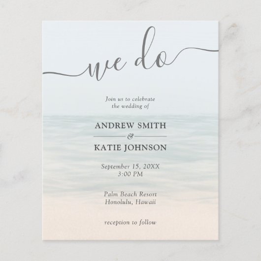 Budget Beach Front  Hawaiian Wedding (Voorkant)