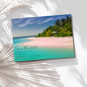 Budget Beach Photo Wedding Save the Date