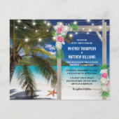 Budget Beach Tropical Wedding Invitation (Voorkant)