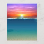 Budget Beach Tropical Wedding Invitation (Achterkant)