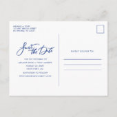 Budget Beach Wedding Save the Date Aankondigingskaart (Achterkant)