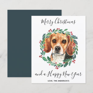 Budget Beagle Dog Merry Kerstfeestdag Kaart