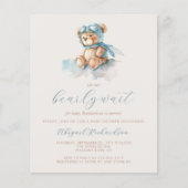 Budget Bearly Wait Blue Boy Beer Baby shower (Voorkant)