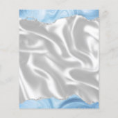 Budget Bébé Bleu Argent Agate Mariage de soie Menu (Dos)