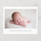 Budget Bébé fille photo Ange rose Carte de Noël (Dos)