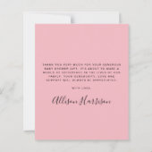 Budget Bébé fille pieds rose douche Carte de remer (Dos)