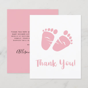 Budget Bébé fille pieds rose douche Carte de remer