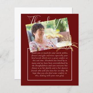 BUDGET Bedankje Rouwkaart Foto