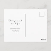 Budget Bedankpostkaarten met bloemen Briefkaart (Achterkant)