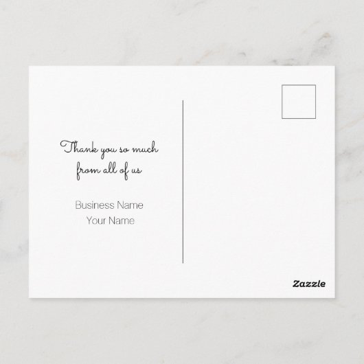 Budget Bedankpostkaarten met bloemen Briefkaart (Achterkant)