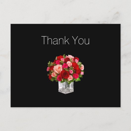 Budget Bedankpostkaarten met bloemen Briefkaart (Voorkant)