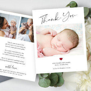 Budget bedankt baby foto geboorteaankondiging