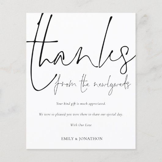 Budget Bedankt Passen getrouwd Foto bruiloft Harte (Voorkant)