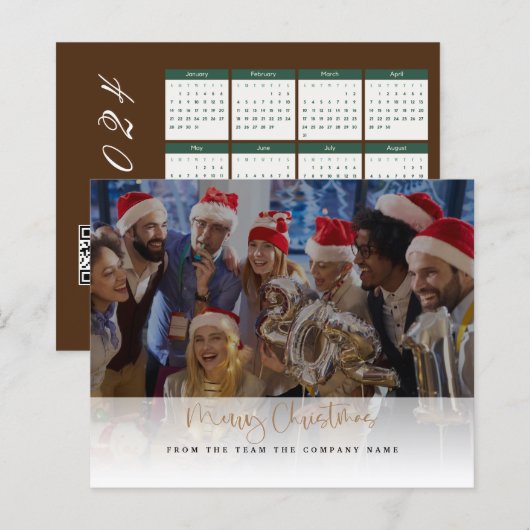 Budget Bedrijf Foto Logo Merry Christmas (Voorkant / Achterkant)