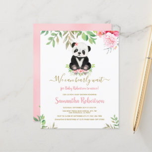 Budget Beer Roze Roze Roze Baby shower Uitnodiging