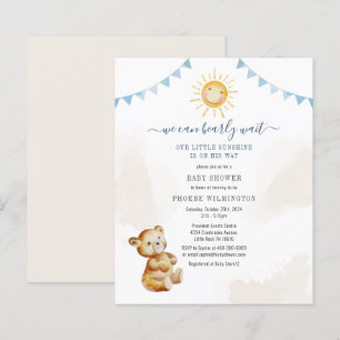 Budget Beer Sunshine Boys Baby shower Uitnodiging