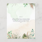 BUDGET Begroeiing Eucalyptus Pampas Gras Bruiloft Flyer (Achterkant)