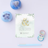 BUDGET Begroeiing FOTO Huwelijksuitnodiging QR COD Flyer (Enkel)