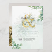 BUDGET Begroening FOTO Huwelijksuitnodiging QR COD Kaart (Voorkant / Achterkant)