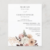 Budget Beige & Blush Pink Rustic Floral Wedding (Voorkant)