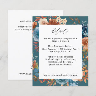 Budget Beige & Dusty Blue Bloemen Details - Blauwg