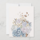 Budget Beige Floral Watercolor Wedding (Achterkant)