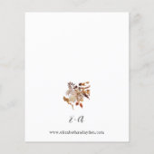 Budget Beige Herfst Floral 2 Wedding Flyer (Achterkant)