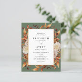 Budget Beige Herfst Floral 2 Wedding - Groen (Staand voorkant)
