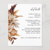 Budget Beige Herfst Floral - Gegevens Flyer (Voorkant)