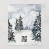 Budget Berg Waterverf Landelijke Trouw Uitnodiging Flyer (Achterkant)