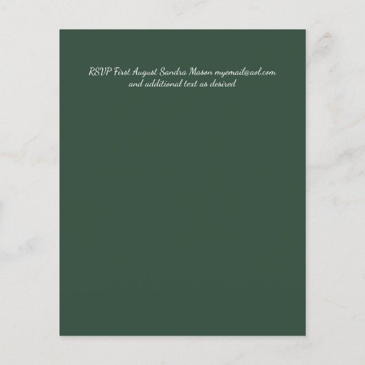 Budget bergdennenbomen winter bruiloft uitnodiging flyer (Achterkant)