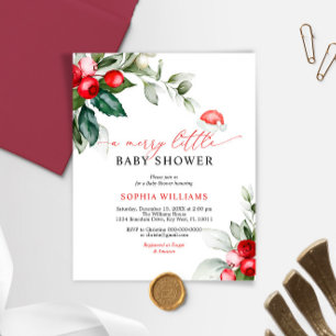 Budget Berry een vrolijk klein Baby shower uitnodi