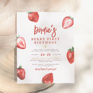 Budget Berry Eerste Aardbeimeisje 1e Verjaardag