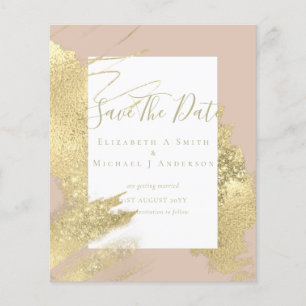 BUDGET BESPAAR DATA Gold Foil Glitter Ziet er Abst Flyer