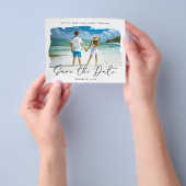 Budget Bestemming Bruiloft Save the Date Flyer (Hand)