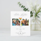 Budget Better Together Pride Rainbow LGBT Heart (Staand voorkant)