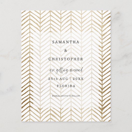 Budget Bewaar onze datum Faux Gold kalligrafie & f (Achterkant)